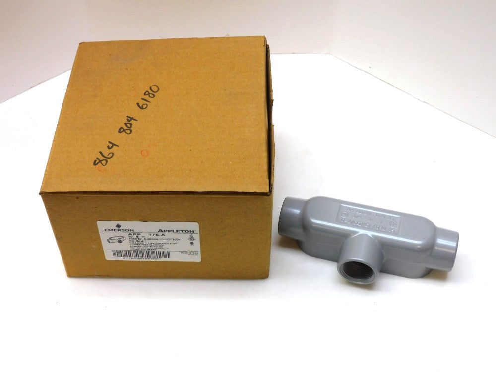 Appleton T75A Form 85 Type T RMC/IMC Tee Conduit Body 3/4"npt Aluminum Lot of 7