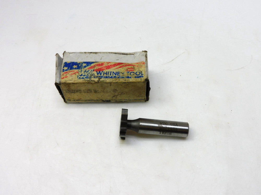 WHITNEY 1X.1969 WOODRUFF KEYSEAT CUTTER 1" CUTTING DIAMETER 1/2" SHAFT 7/32" CW