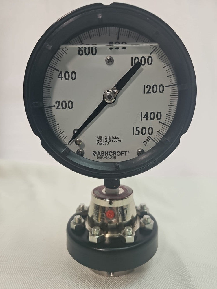 DURAGAUGE 45-1279-SS-04L-1500#  4.5 0-1500 PSI w/DIAPHRAGM SEAL