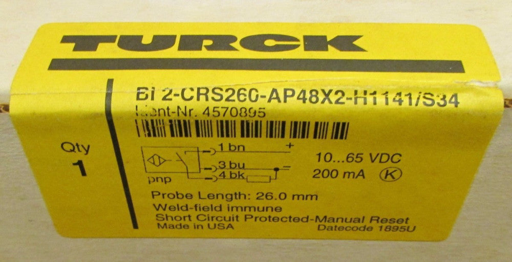 TURCK BI 2 CRS260 AP48X2 H1141 S34 Proximity Sensor