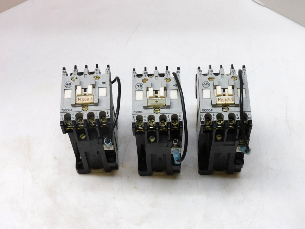 LOT OF 3 ALLEN BRADLEY 700DC-F400 SER C CONTACTOR 24VDC COIL