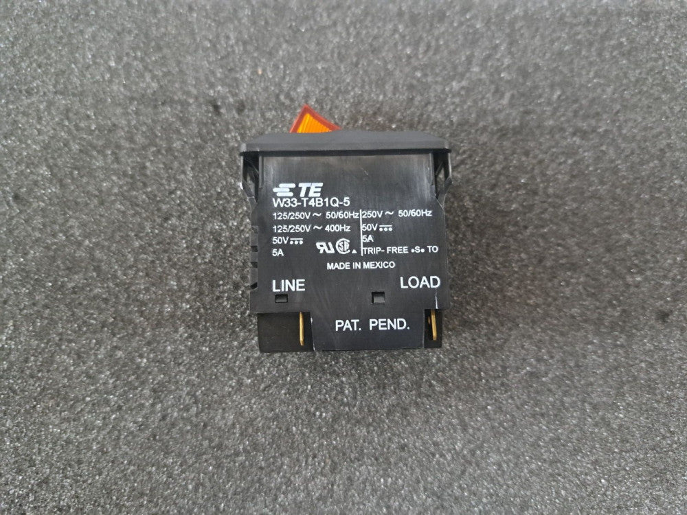 New, TE Connectivity, W33-T4B1Q-5, CIR BRKR THRM 5A 250VAC 50VDC