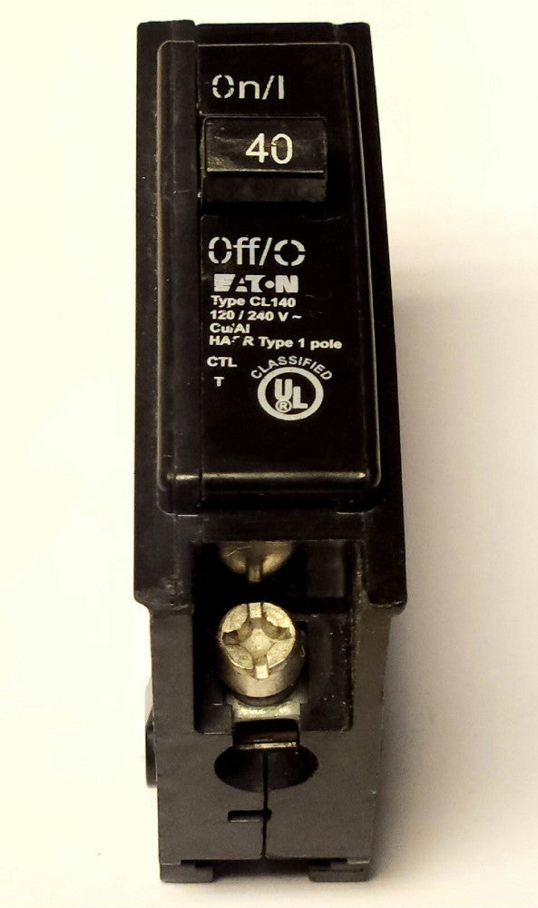 EATON CUTLER HAMMER CL140 Single Pole 40 AMP Type CL Circuit Breaker