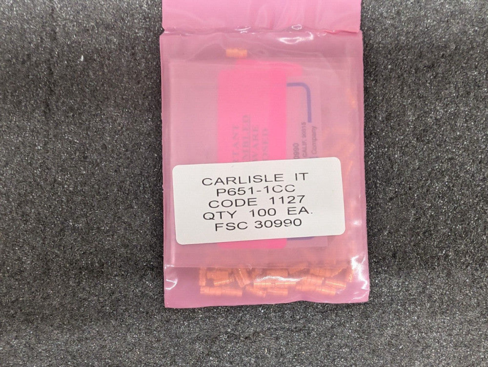 New, Carlisle IT, P651-1CC, Conn SMP PL 0Hz to 40GHz 50Ohm ST Cable Mount Gold