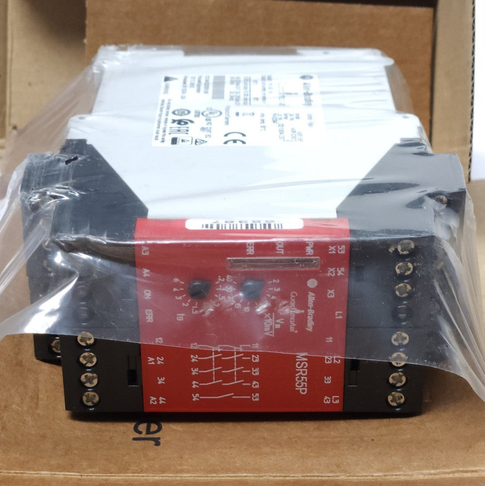 ALLEN BRADLEY 440R S35012 MSR55P 533947 GUARD MASTER Back EMF MONITORING Relay