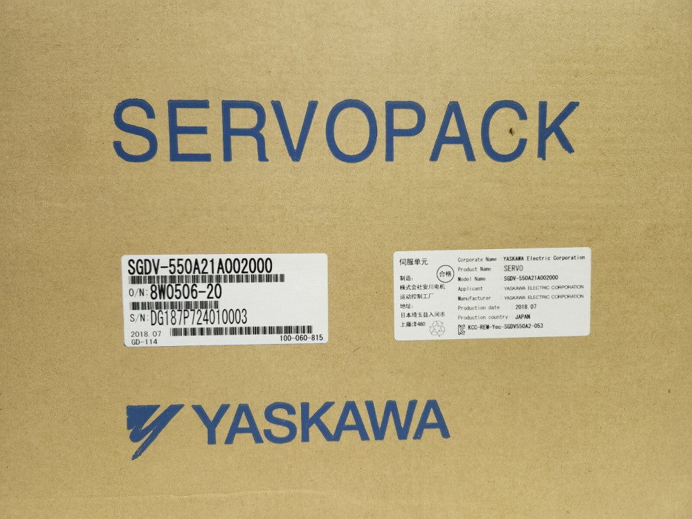 YASKAWA SGDV 550A21A002000 SERVO DRIVE SERVOPACK 7.5 KW 37 AMP EDYM3200V7.5KW