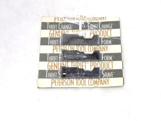 Peterson Tool 10-281-1-FORM Carbide Inserts Lot of 3