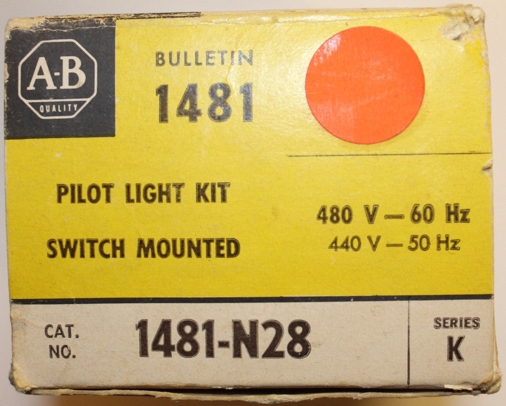 ALLEN BRADLEY Switch Mounted Red Pilot Light Kit 440/480V 1481 N28