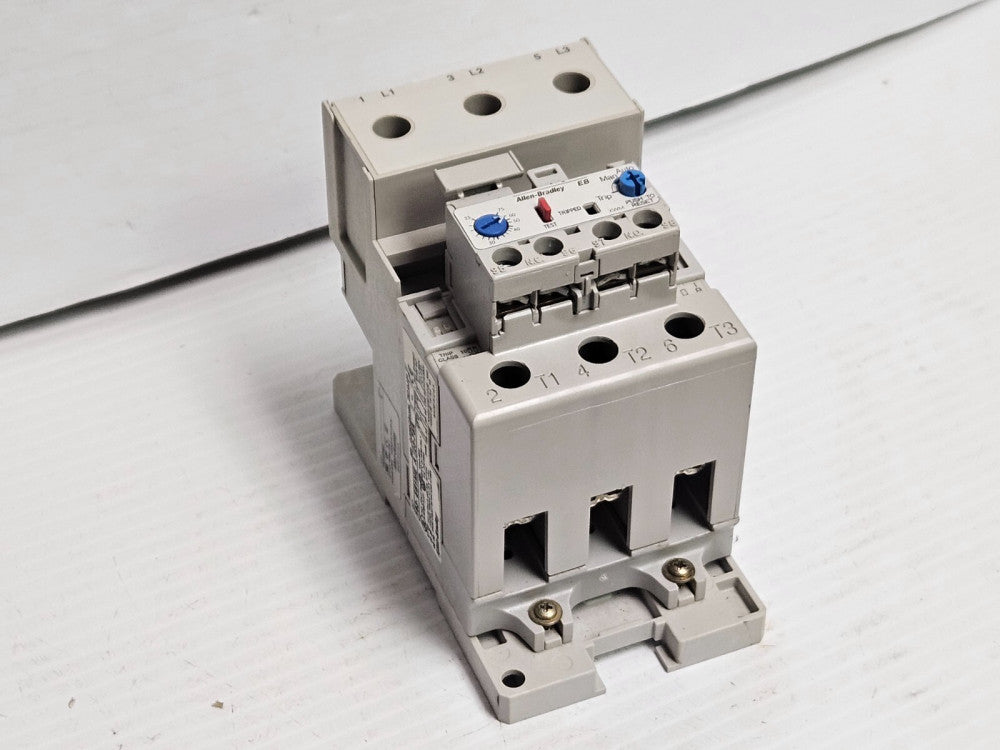 ALLEN BRADLEY OVERLOAD RELAY 193-EB1ME SER A 23-75A W/ BASE 193-EPM3 - USED