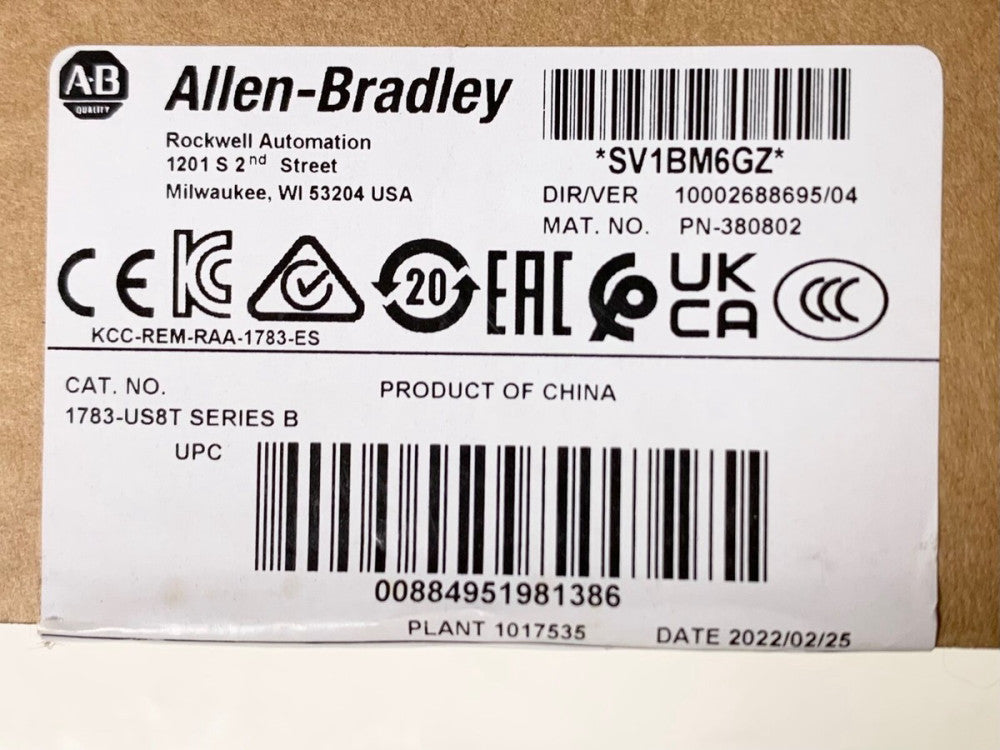 (SEALED) ALLEN BRADLEY 1783 US8T STRATIX 8 PORT Ethernet Switch Series B