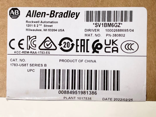 (SEALED) ALLEN BRADLEY 1783 US8T STRATIX 8 PORT Ethernet Switch Series B