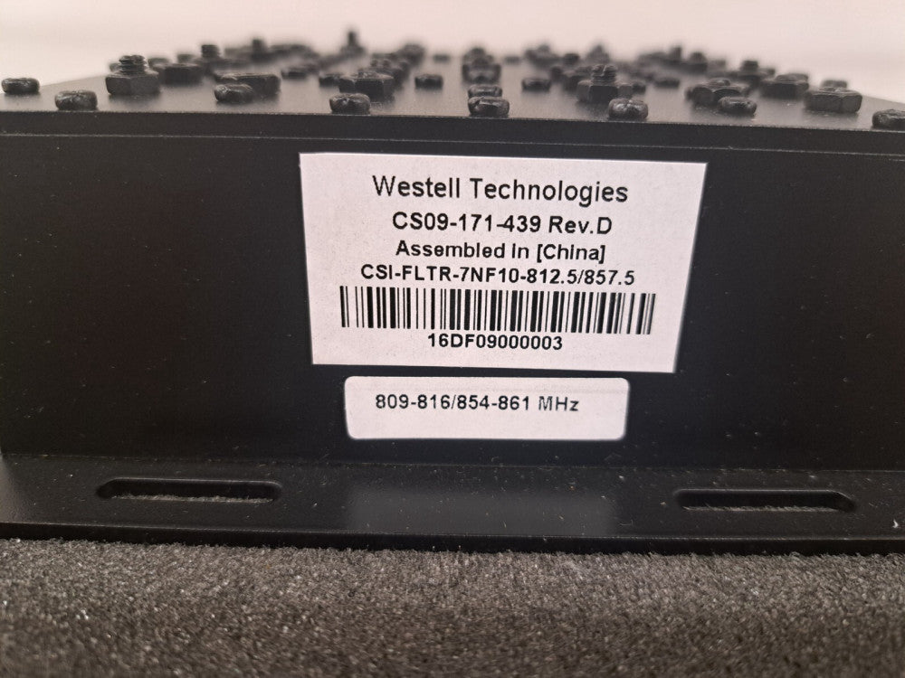 New, Westell, CS09-171-439, 809-816/854-861 MHz, 7 MHz BW Public Safety filter