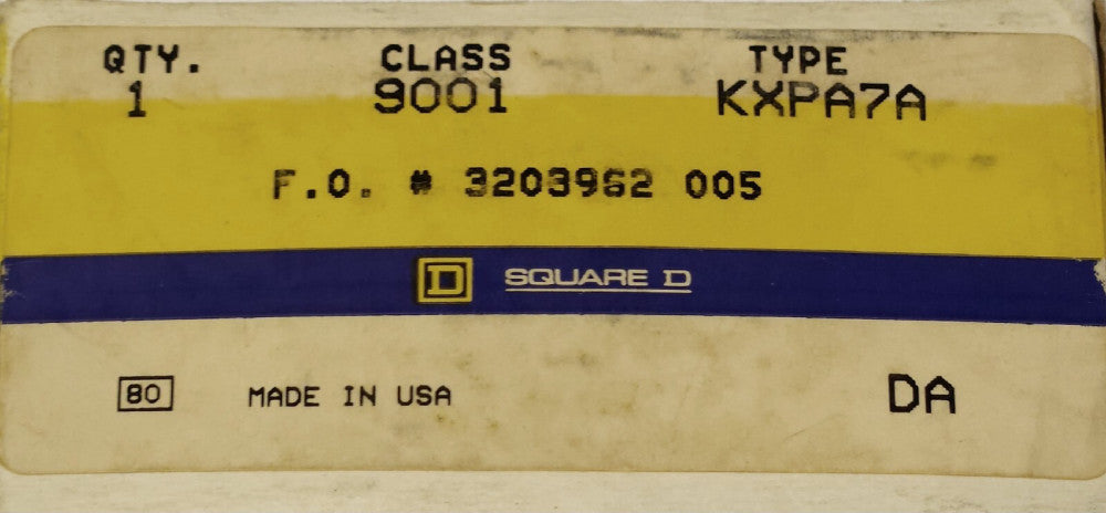 SQUARE D OLD STYLE 9001 KXPA7A 220 240 VAC Square White Pilot Light Module Type