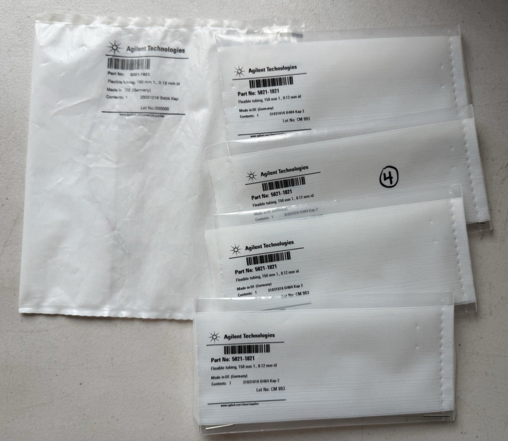 Lot of 5 - Agilent 5021-1821 Flexible Tubing 150mm 0.12mm id - New