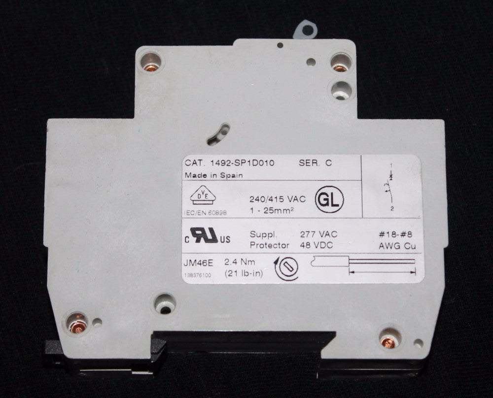 ALLEN BRADLEY 1492-SP Supplementary Protector Breaker Single Pole 1492 SP1D010