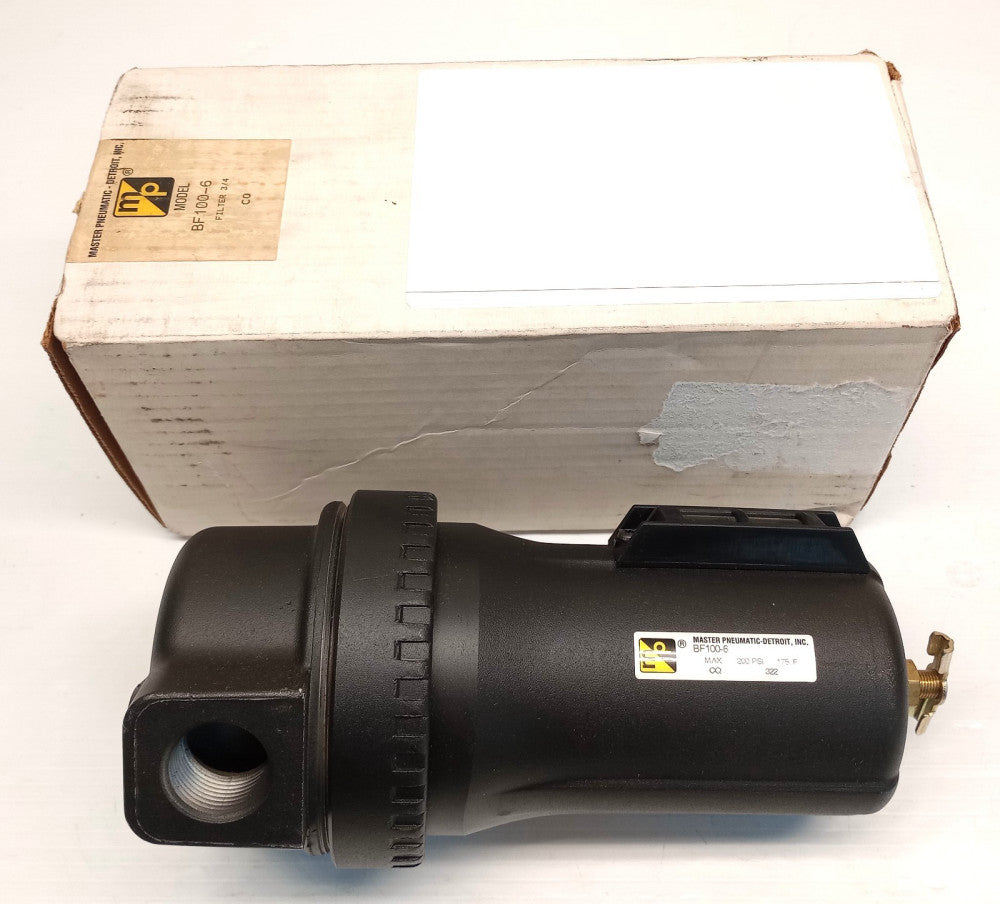 Master Pneumatic BF100-6 Filter Assembly 3/4" NPT Ports BF1006 Manual Draincock
