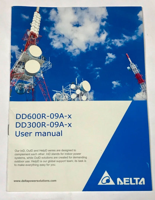 DELTA DD600R-09A-X DD300R-09A-X User Manual