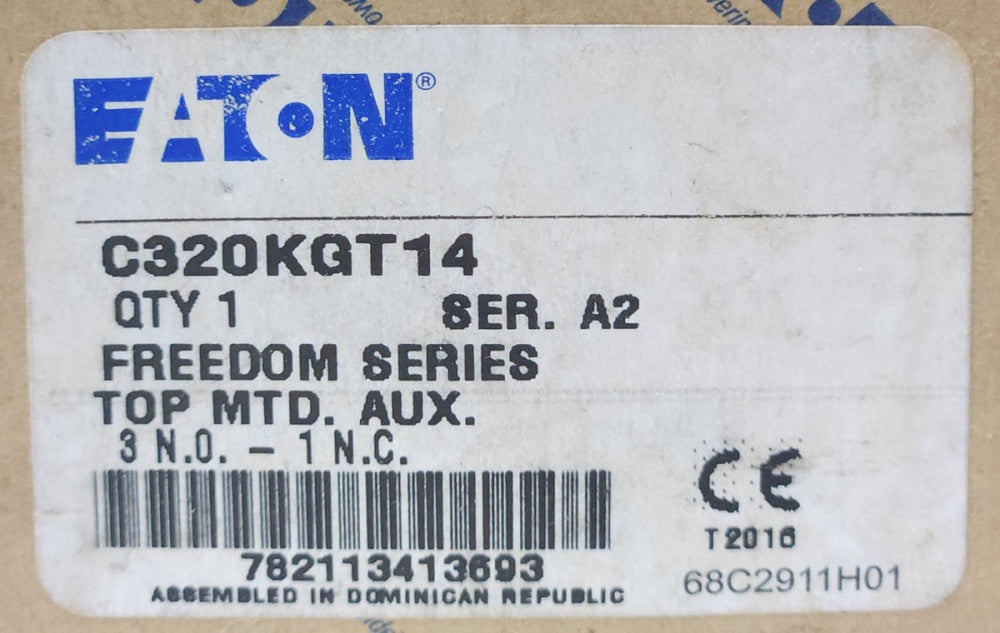 EATON CUTLER HAMMER C320KGT14 Freedom Series 3 NO 1 NC TOP Mount Auxiliary Conta