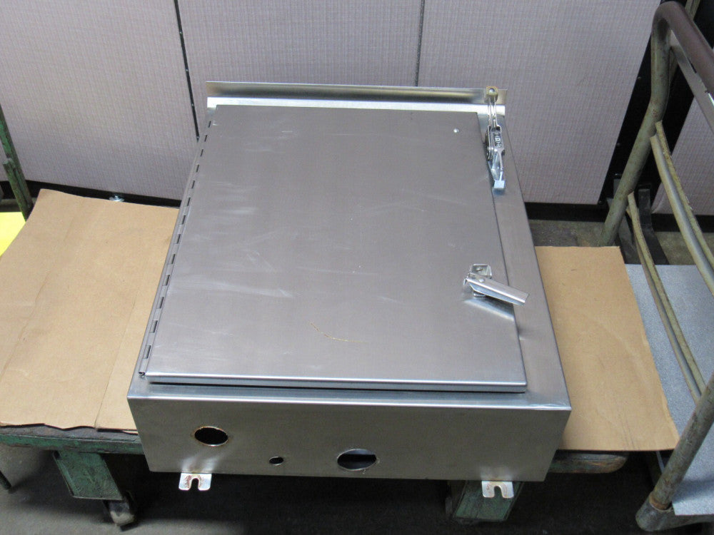 AUSTIN STAINLESS 3R ELECTRICAL ENCLOSURE 30X25-1/2X9 W/ BREAKER OPERATING MECH