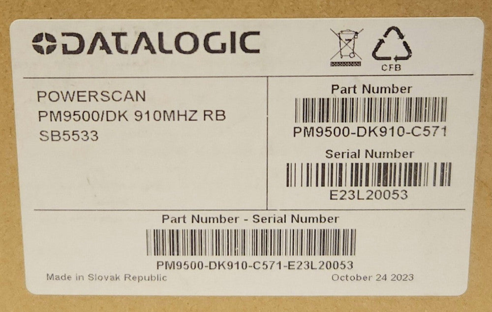 DATALOGIC PM9500 DK910 C571 Powerscan PM9500 DK 910MHZ RB WIRELESS Barcode
