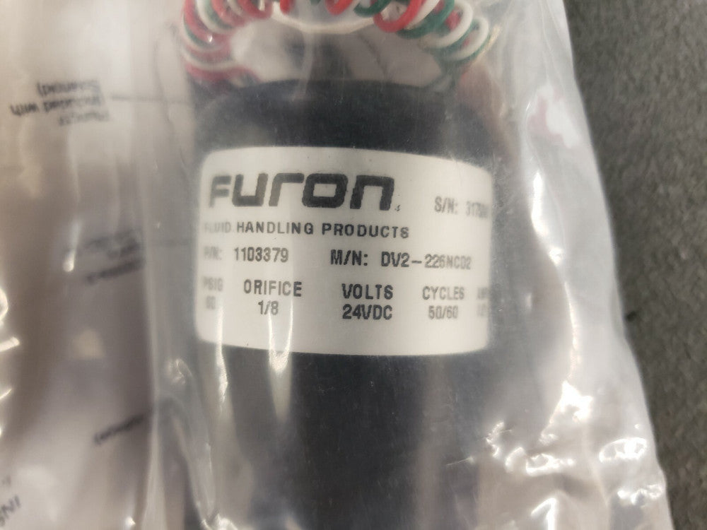 NEW, SAINT-GOBAIN, DV2-226NCD2, Furon - 2 way solenoid NC, 3/8" grab seal ports
