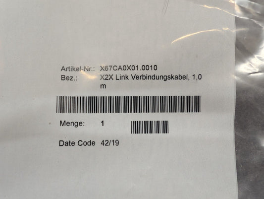 New, B&R, X67CA0X01.0010, X2X LINK CONNECTION CABLE, 1M