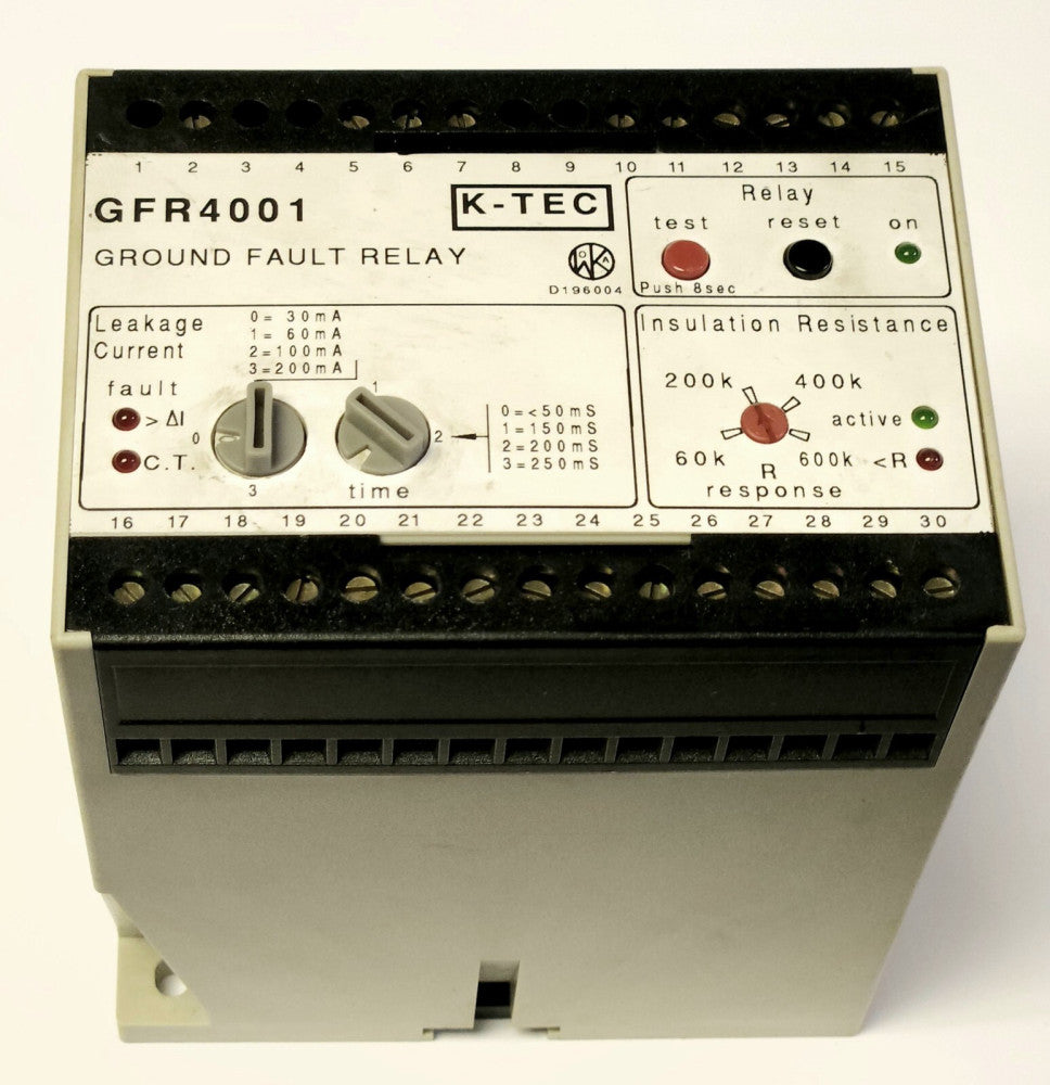 K-TEC GFR4001 Ground Fault Relay Module 24 110 VAC Littelfuse Replacement