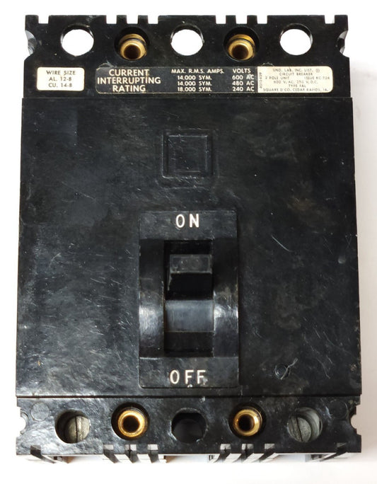 SQUARE D FAP26020 2 Pole 20 AMP Type FAP Circuit Breaker FAP-26020 600 VAC