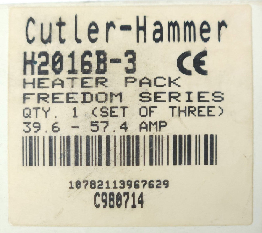 EATON CUTLER HAMMER H2016B-3 Freedom Series Heater PACK H2016B 3 39.6-57.4 AMP
