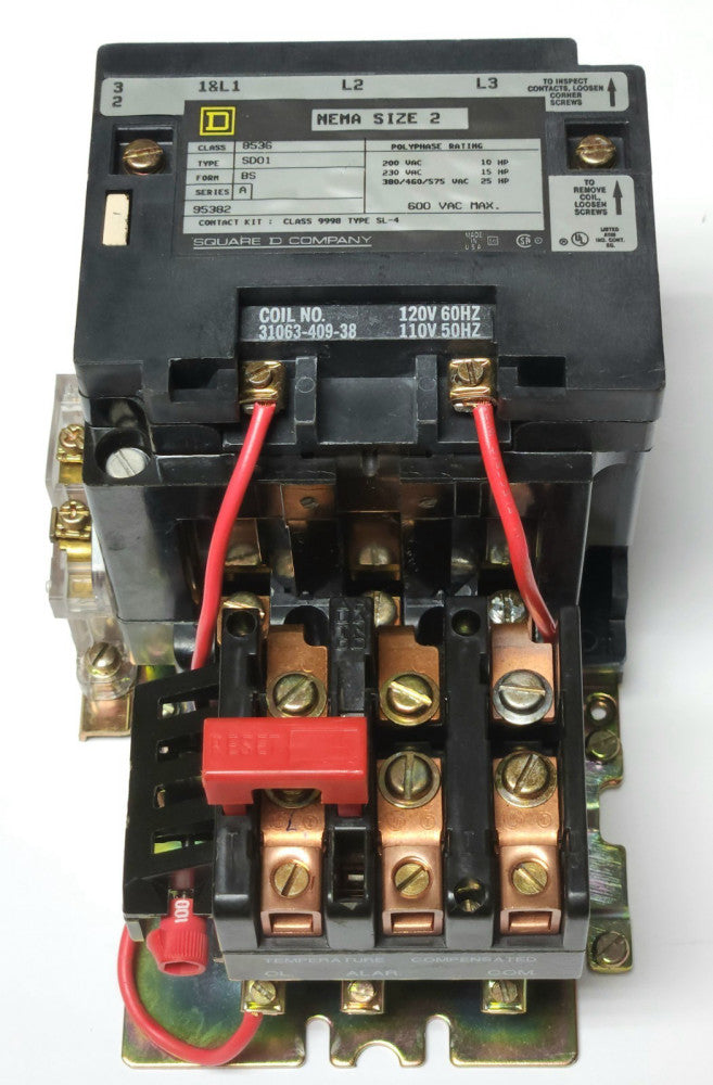 SQUARE D 8536SDO1 Size 2 120 VAC Starter 8536SDO1V02S