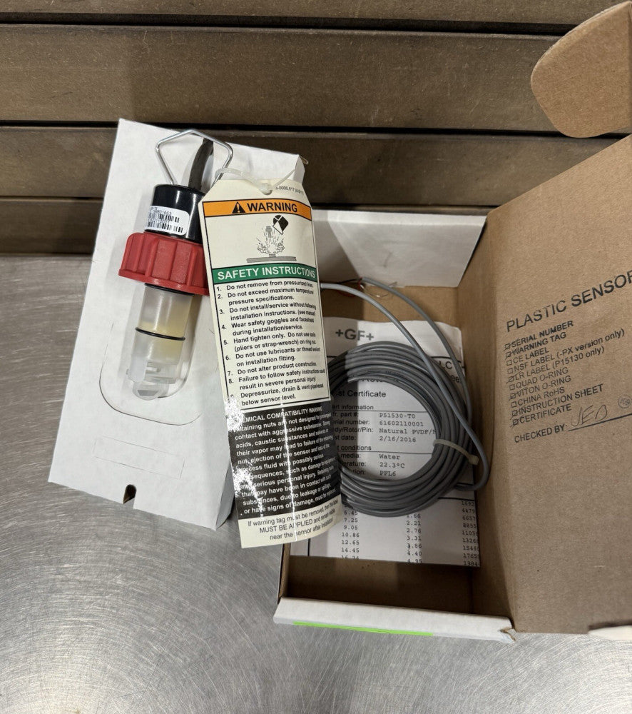 Georg Fischer GF 198 801 663 Flow Sensor PVDF Flow 0.5-4 New P51530-T0