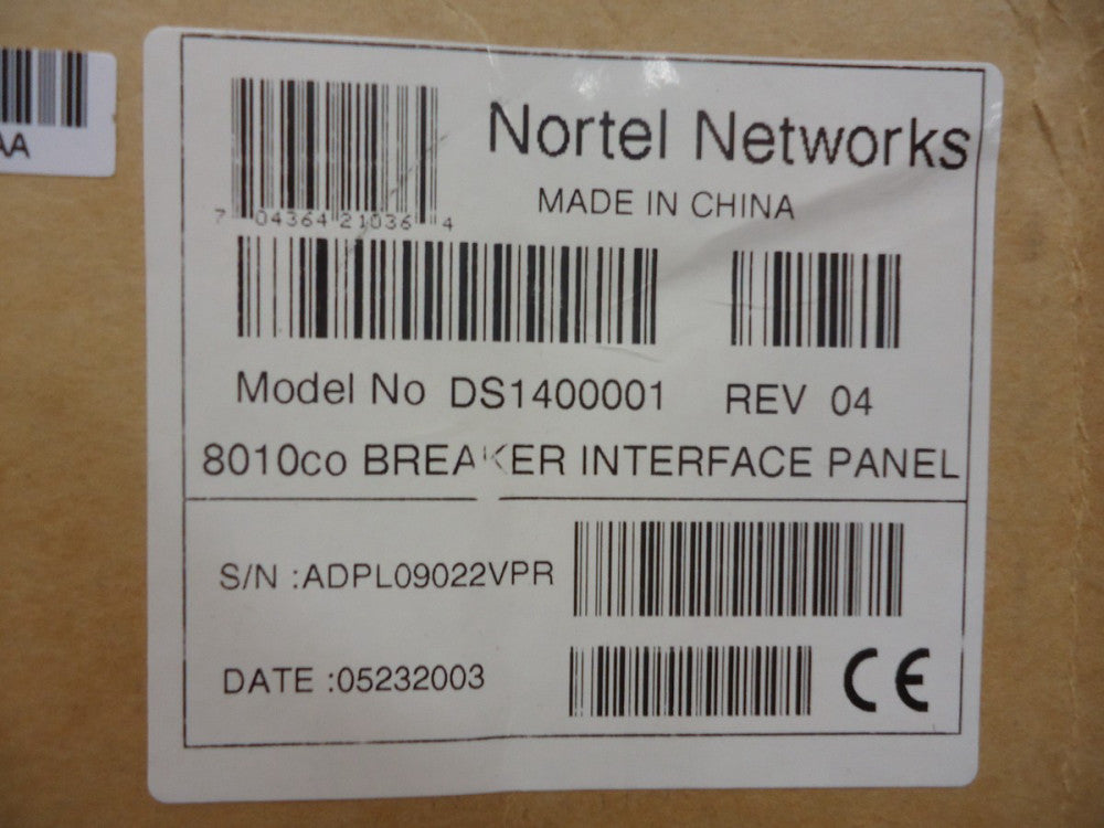 DS1400001 NORTEL NETWORKS 8010CO BREAKER INTERFACE PANEL BRAND NEW!