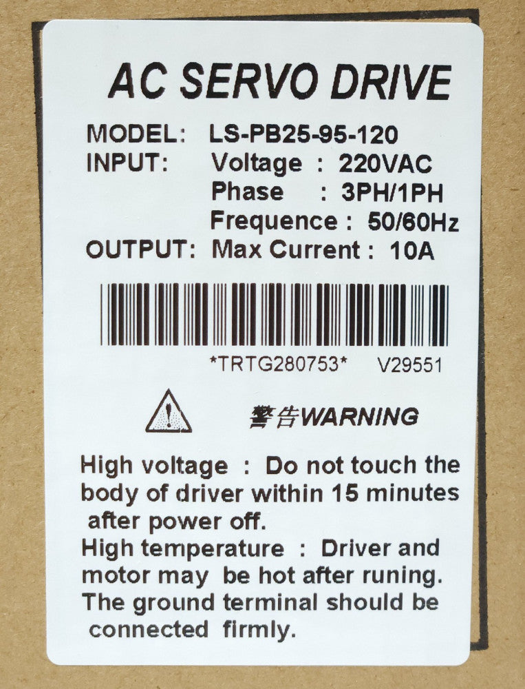 AC SERVO DRIVE LS PB25 95 120 220 VAC 3 PH 1PH