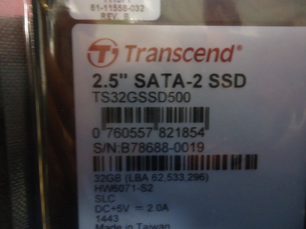 TS32GSSD500 Transcend 32GB 2.5" SATA Interface Solid State Drive NEW!