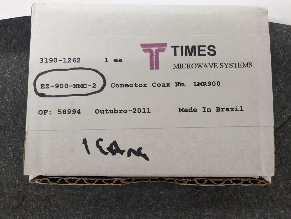 New, Times Microwave, EZ-900-NMC-2, CONN N PLUG STRAIGHT CLAMP