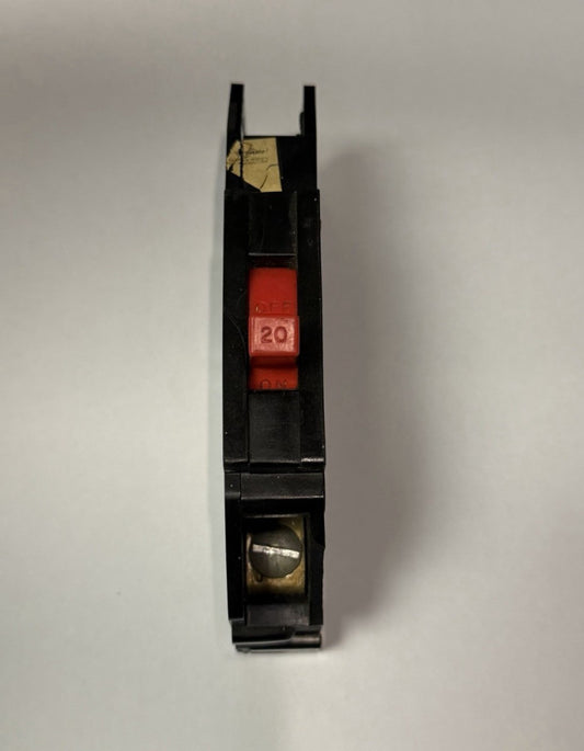 ZINSCO Q120 Single Pole 20 AMP RED HANDLE Type T MAGNETRIP Circuit Breaker 120