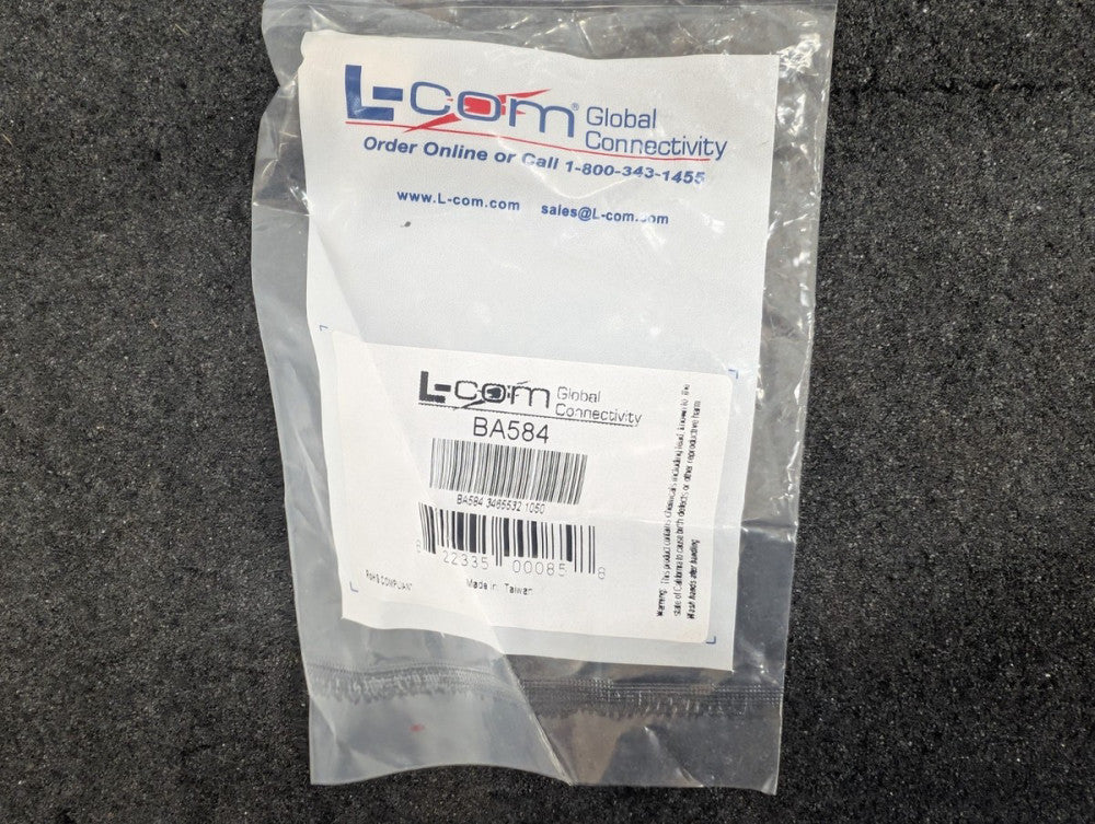 New, L-Com, BA584, RF ADAPTER SMA-N FEMALE-FEMALE