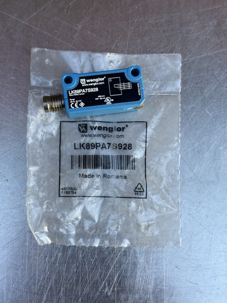 Wenglor LK89PA7S928 Retro-Reflective Sensor - New Opened