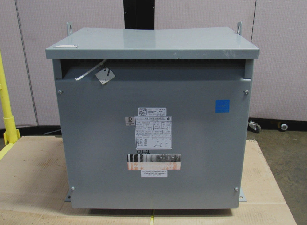 Rex Transformer BC15H-S/Z 3Ph 15 Kva 480 Delta V Pri 240Y/139V Sec - Used