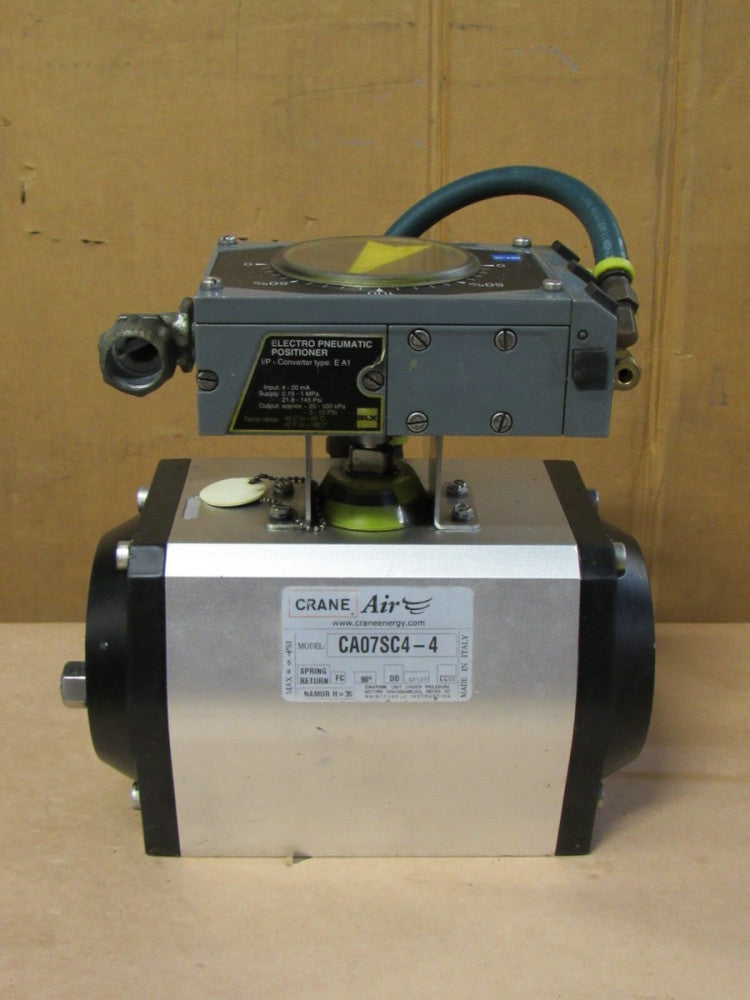 CRANE AIR ACTUATOR CA07SC4-4 W/ BLX POSITIONER EA1 - USED