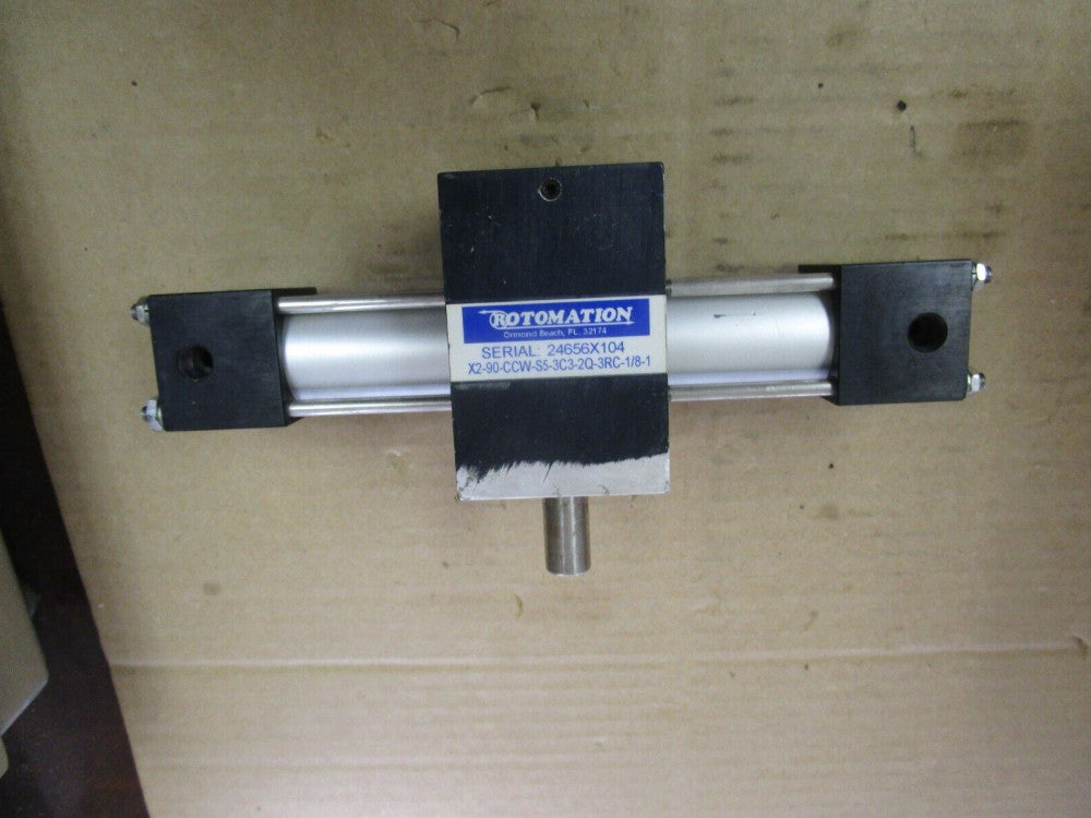 ROTOMATION PNEUMATIC INDEXING ACTUATOR  X2-90-CCW-S5-3C3-2Q-3RC-1/8-1