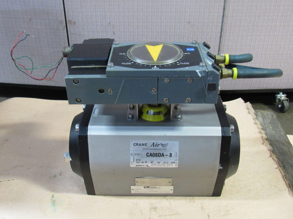 CRANE AIR ACTUATOR CA08DA-8 W/ BLX POSITIONER EA1 - USED
