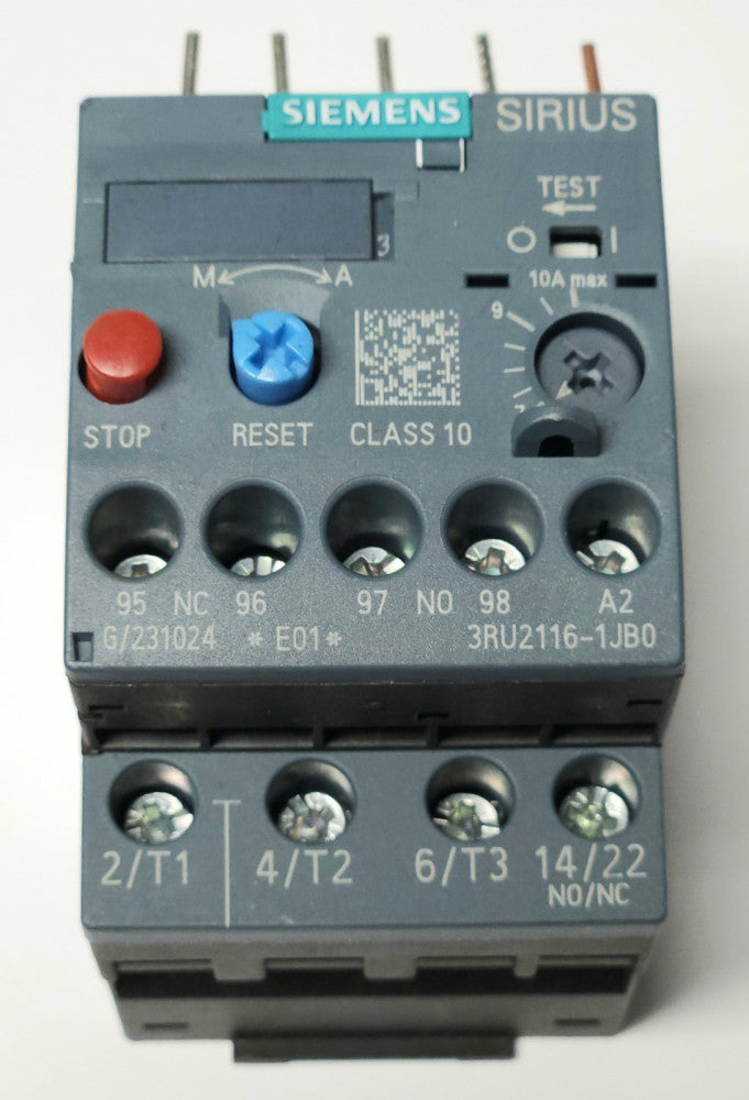 SIEMENS SIRIUS 3RU2116 1JB0 Electronic Overload Relay 7-10 AMP