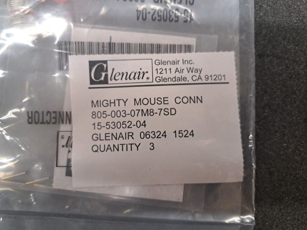 New, Glenair, 805-003-07M8-7SD, Triple-Start Mighty Mouse Circular Connector