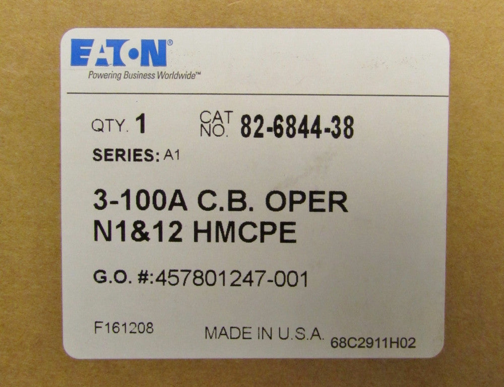 EATON CUTLER HAMMER 82 6844 38 HMCPE Breaker Operator Mechanism 457801247 001