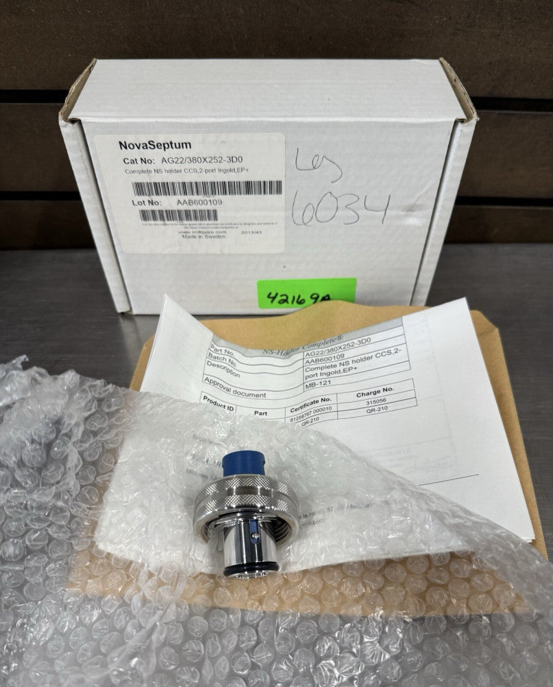 Millipore NovaSeptum AG22 380X252-3D0 NS Holder CCS, 2Port Ingold, EP+ NEW 2013