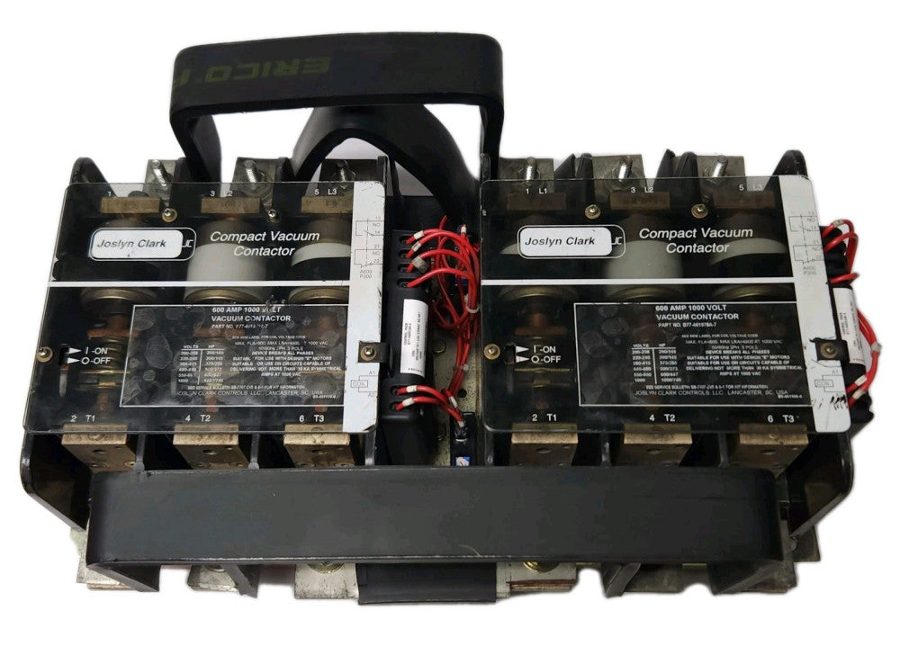JOSLYN CLARK B77 461978A 7 JC Reversing Contactor 3 Pole 600 AMP 120 VAC 1000 Vo