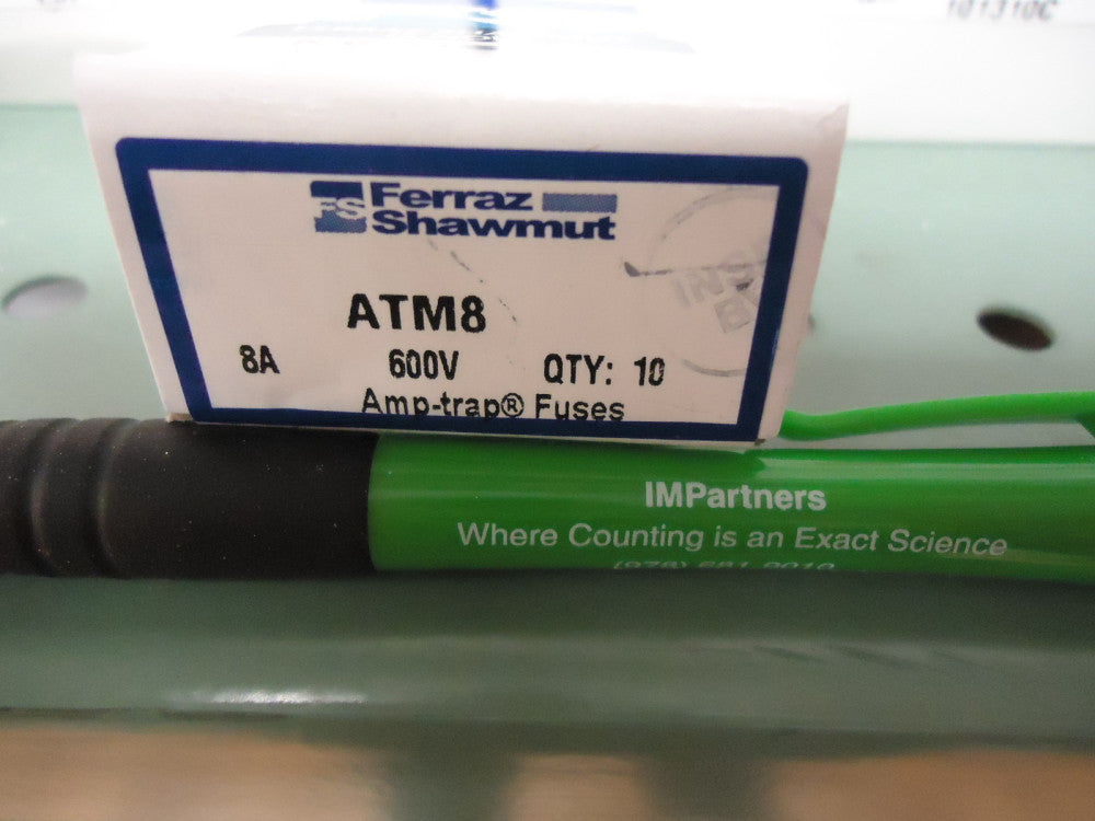 Ferraz Shawmut ATM8 FUSE, FAST ACTING, 8A, 600V. Brand New. 10 Pieces!