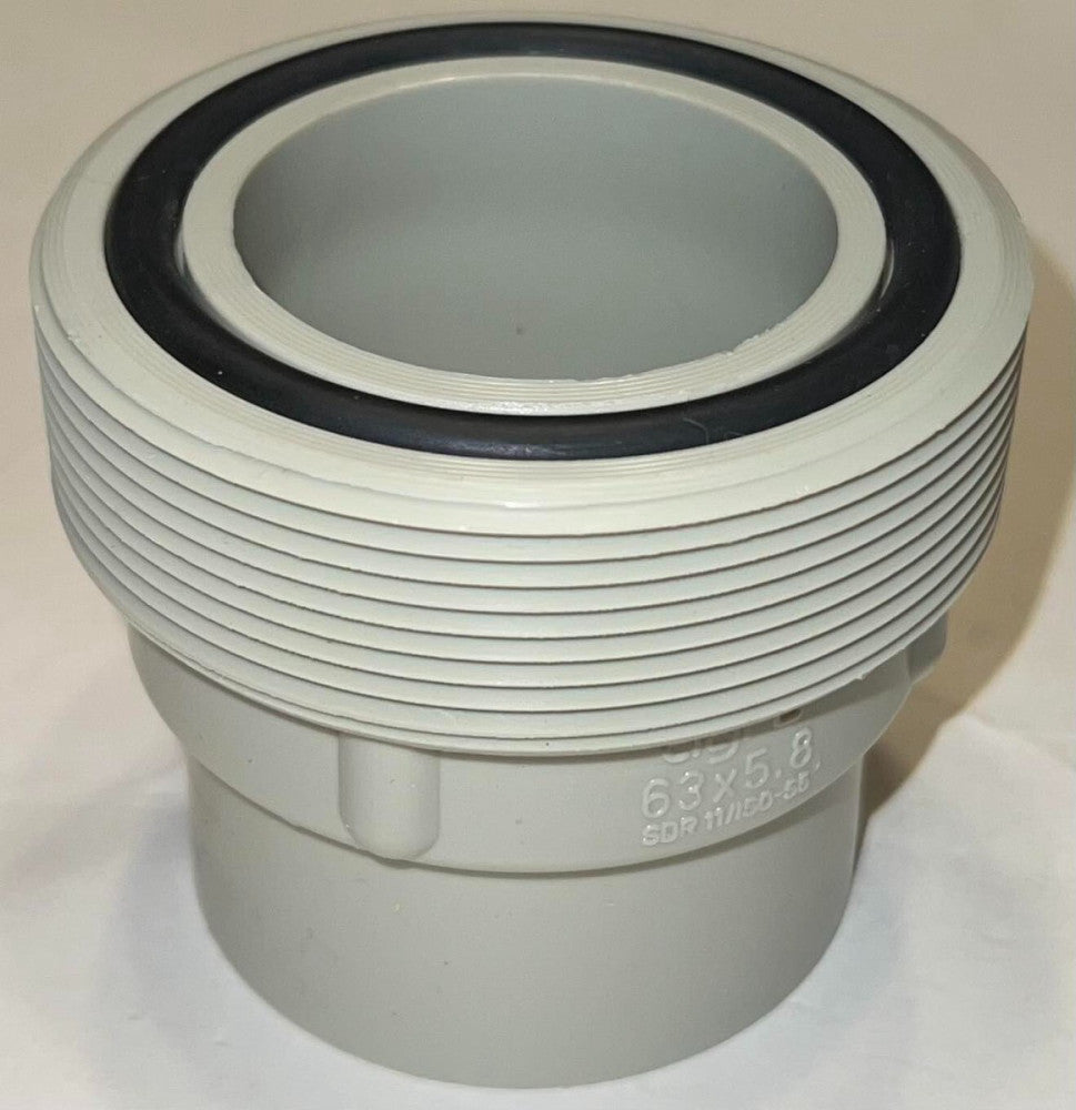 AGRU SDR11 ISO S5 PPR 63 X 5.8 10/1 Piping Half Union