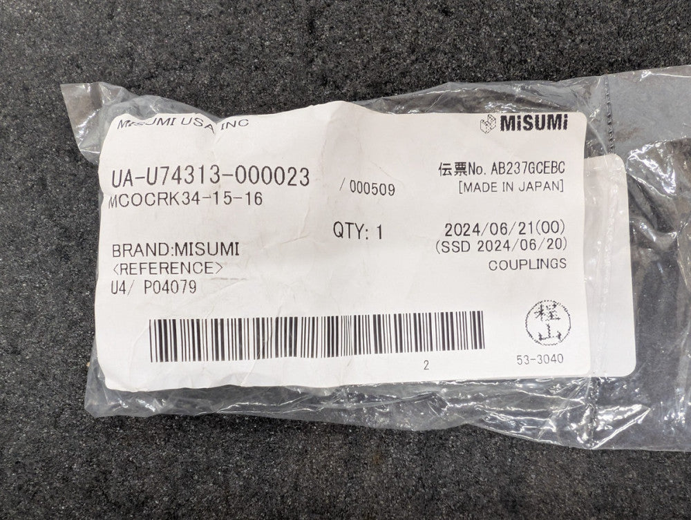 New, Misumi, MCOCRK34-15-16, FLEXIBLE SHAFT COUPLING - OLDHAM, CAMPING 